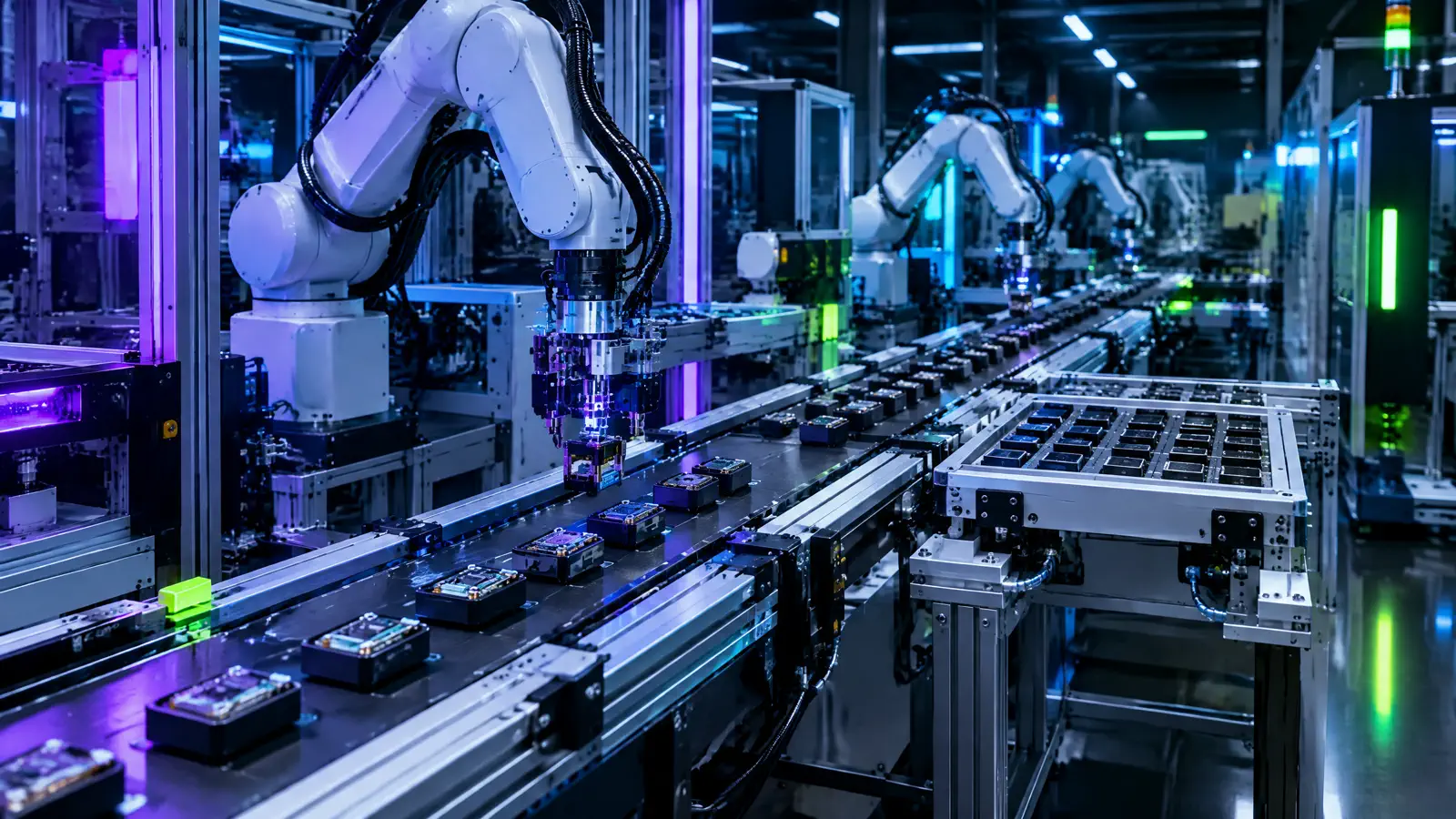 Moderne productielijn voor elektronische hardware